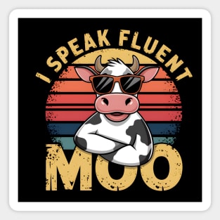 Fluent Moo Magnet